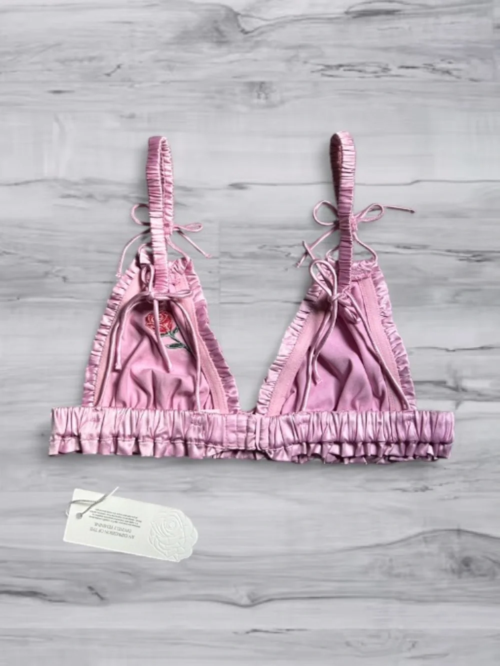 🆕💕🍋 For Love & Lemons Rose Coquette Set Victoria Secret XS NWT🌹